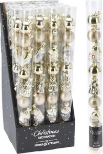Set globuri Crăciun sticlă Ø 3 cm auriu 9 buc