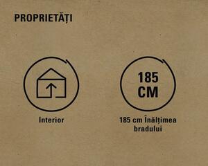 Brad de Crăciun artificial Lafiora Calgary plastic Ø 130 cm H 185 cm verde