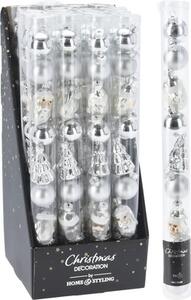 Set globuri Crăciun Ø 3 cm argintiu 9 buc