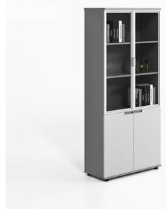 Dulap cu 2 usi partea superioara cu usi de sticlă ,design modern și elegant ,calitate premium , dimensiuni 800*400*2000