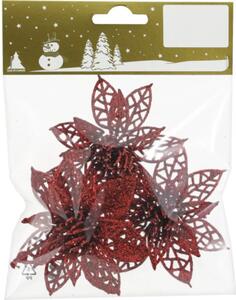 Set flori decorative 8,5x3 cm roșu 3 buc