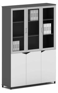 Dulap cu 3 usi partea superioara cu usi de sticlă ,design modern și elegant ,calitate premium , dimensiuni 1200*400*2000