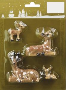 Set cerbi plastic maro 4 buc