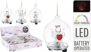 Glob Înger LED din sticlă 6 cm diferite modele