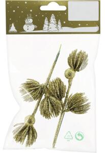 Set crenguțe decoratibe 6x12 cm auriu 2 buc