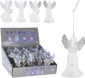 Înger LED cu agățătoare 11 cm alb rece diferite modele