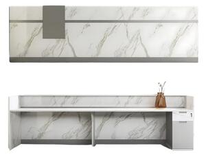 Masa birou receptie ,design modern și elegant ,calitate premium, dimensiuni 2400*600*1050