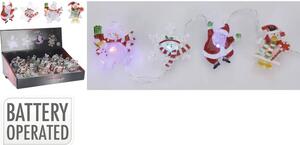 Ghirlandă LED figurine Crăciun lumină colorată