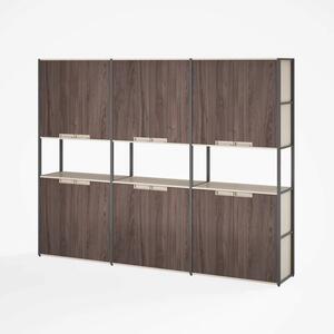 Dulap cu 6 usi si biblioteca integrata ,design modern și elegant ,calitate premium , dimensiuni 2400*400*2000