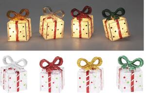 Decorațiune cutie de cadou cu LED diferite culori