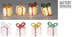 Decorațiune cutie de cadou cu LED diferite culori