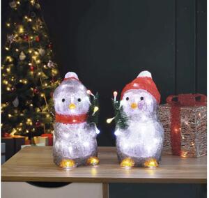 Set figurină pinguin Lafiora 50 LED-uri H 25 cm 2 buc. alb rece