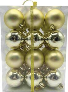 Set globuri Crăciun plastic Ø 6 cm auriu 36 buc