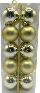 Set globuri Crăciun Lafiora plastic Ø 8 cm auriu 20 buc