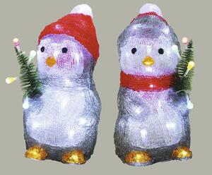 Set figurină pinguin Lafiora 50 LED-uri H 25 cm 2 buc. alb rece