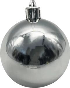 Set globuri Crăciun Lafiora plastic Ø 8 cm argintiu 20 buc
