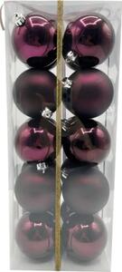Set globuri Crăciun Lafiora plastic Ø 8 cm purpuriu 20 buc