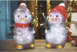 Set figurină pinguin Lafiora 50 LED-uri H 25 cm 2 buc. alb rece