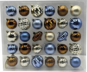 Set globuri Crăciun plastic Ø 7 cm mix candy 30 buc