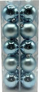 Set globuri Crăciun Lafiora plastic Ø 8 cm albastru 20 buc