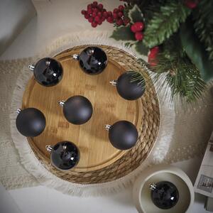 Set globuri Crăciun Lafiora plastic Ø 8 cm negru 20 buc