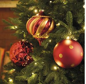 Set globuri Crăciun Lafiora plastic roșu 6 buc