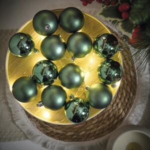 Set globuri Crăciun Lafiora plastic Ø 8 cm verde 20 buc