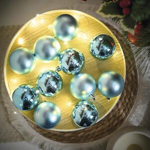 Set globuri Crăciun Lafiora plastic Ø 8 cm albastru 20 buc