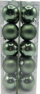Set globuri Crăciun Lafiora plastic Ø 8 cm verde 20 buc