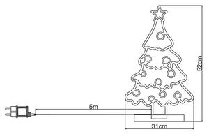 Decorațiune brad Lafiora Infinity 264 LED-uri H 52 cm lumină colorată