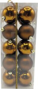 Set globuri Crăciun Lafiora plastic Ø 8 cm maro 20 buc