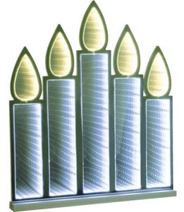 Figurină lumânare Lafiora Infinity 309 LED-uri H 52 cm lumină colorată