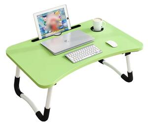 Masă pliabilă pentru laptop, 60x40x28cm, verde – Design modern din MDF și metal