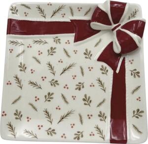 Farfurie Crăciun Lafiora ceramică 21,2x20,8 cm