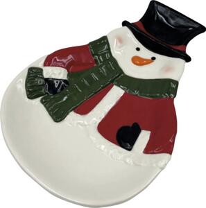 Farfurie Om de Zăpadă ceramică 27,7x19,7 cm alb/negru