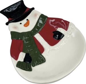 Farfurie Om de Zăpadă ceramică 27,7x19,7 cm alb/negru