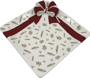 Farfurie Crăciun Lafiora ceramică 21,2x20,8 cm