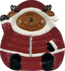 Farfurie ren Lafiora ceramică 24,2x21,5 cm roșu