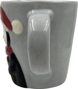 Cană pinguin Lafiora ceramică 12,8x10 cm gri/negru