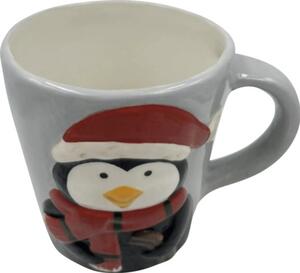 Cană pinguin Lafiora ceramică 12,8x10 cm gri/negru