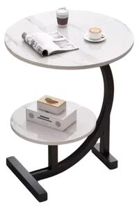 Masă de cafea modernă – Design elegant din MDF și metal, dimensiuni 40x40x60 cm