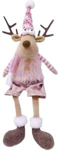 Figurină ren Lafiora H 53 cm roz
