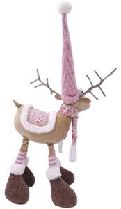 Figurină ren Lafiora H 66 cm roz