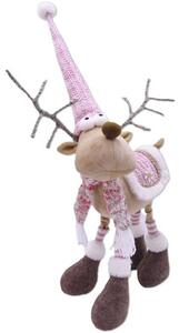Figurină ren Lafiora H 66 cm roz