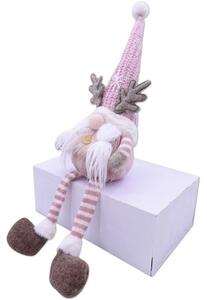 Figurină ren Lafiora H 55 cm roz