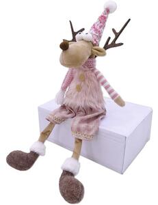 Figurină ren Lafiora H 53 cm roz