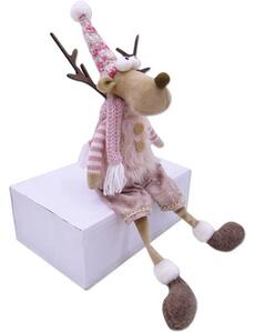 Figurină ren Lafiora H 53 cm roz