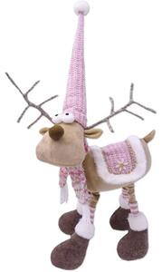 Figurină ren Lafiora H 66 cm roz