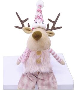 Figurină ren Lafiora H 53 cm roz