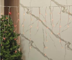 Ghirlandă luminoasă țurțuri Lafiora 160 LED-uri 3m+10 m roșu